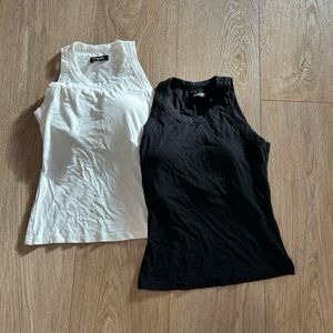 Women's Tank Top Set-Black and White